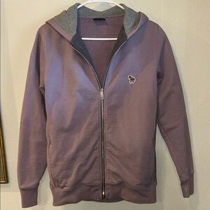 Paul Smith Cotton ZipFront Zebra Logo Hoodie Size Small